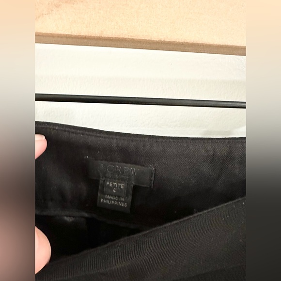 J. Crew Pleated Cropped Pants Black Size 4 Petite - Picture 5 of 7